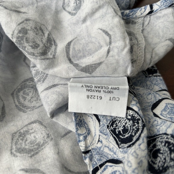 Vtg Guess By Georges Marciano Button Up Short Sleeve Geometrc Shirt USA Made M - Picture 5 of 9